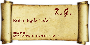 Kuhn Győző névjegykártya