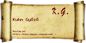 Kuhn Győző névjegykártya